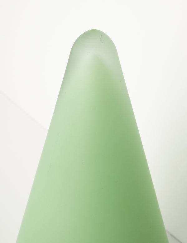 Lampe en verre conique verte TEEPEE