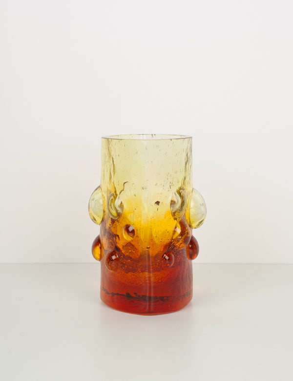 Oval flame bubble vase