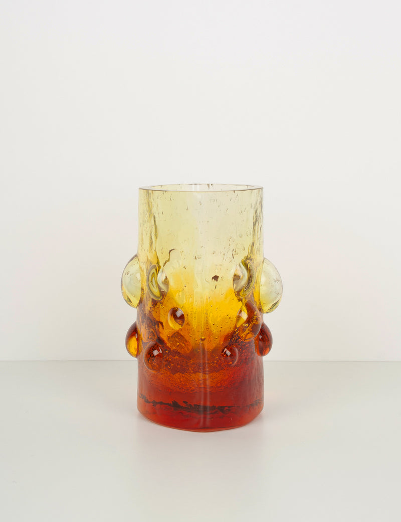 Oval flame bubble vase
