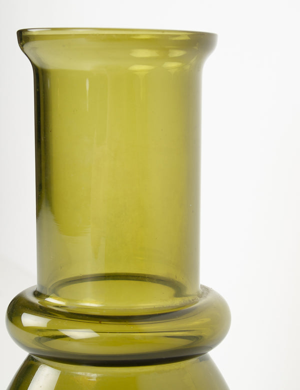 Scandinavian olive green vase