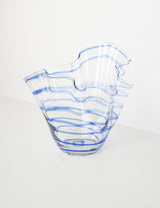 Vintage glass handkerchief vase