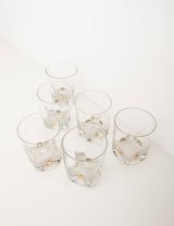 Vintage glass with gold dots