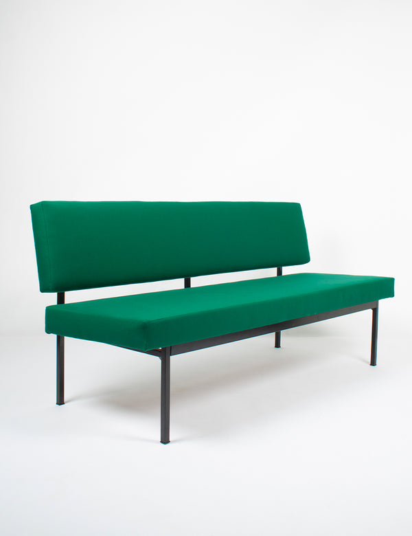 Vintage emerald green bench seat