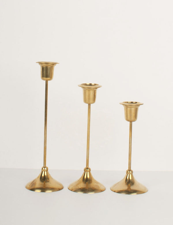Vintage brass candlesticks Ikea
