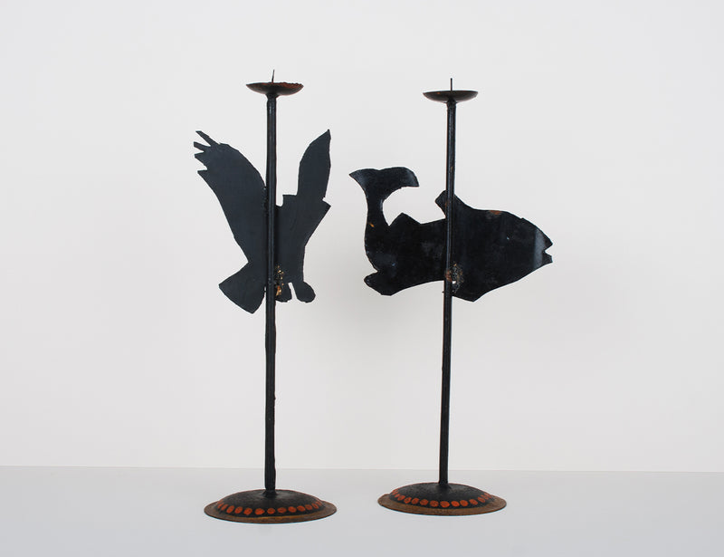 Bougeoirs vintage hibou & poisson