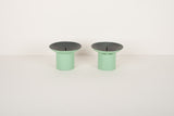 Bougeoirs vintage vert d’eau