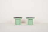 Bougeoirs vintage vert d’eau