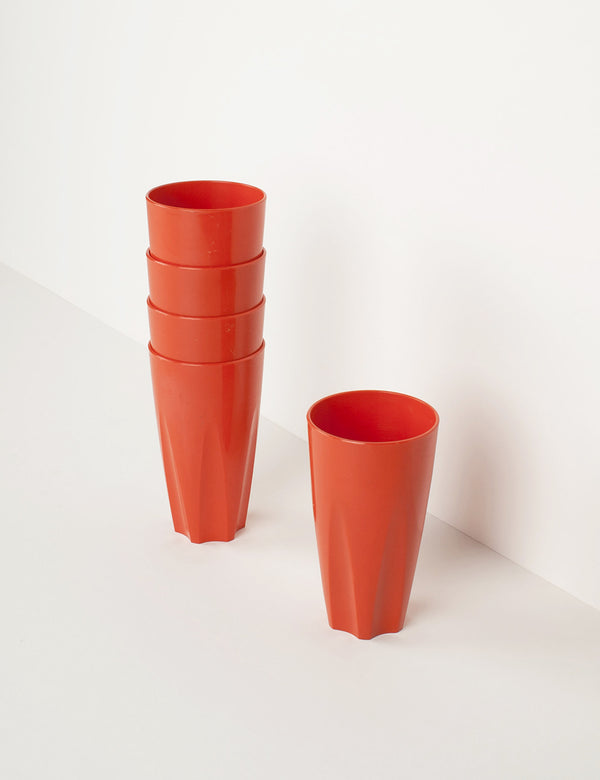 70's vintage vermillion red cups