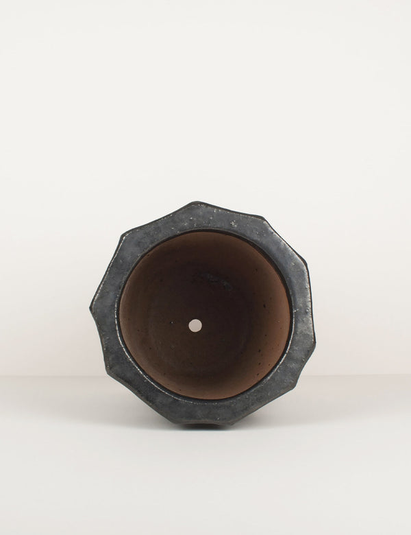 Large faceted vintage pot