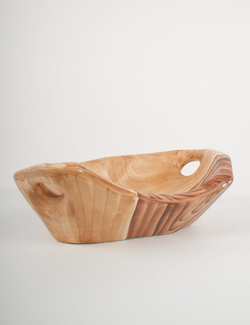 Vallauris (France) Grande coupe vintage effet bois