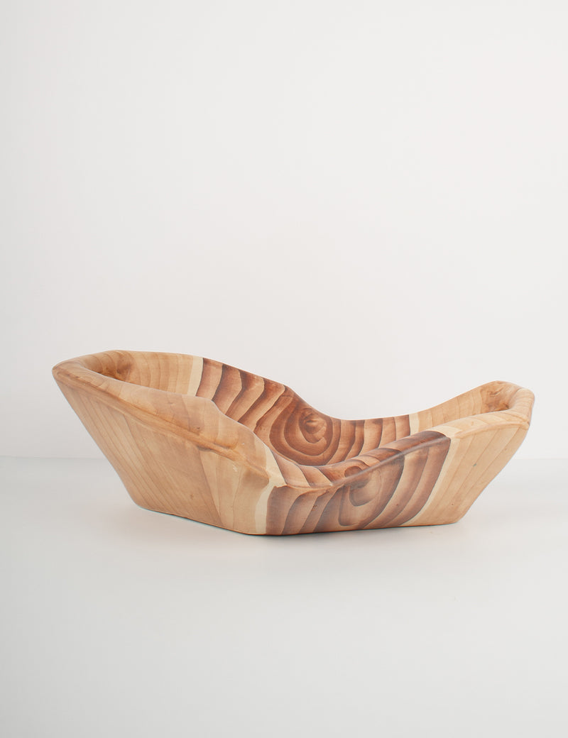 Vallauris (France) Grande coupe vintage effet bois