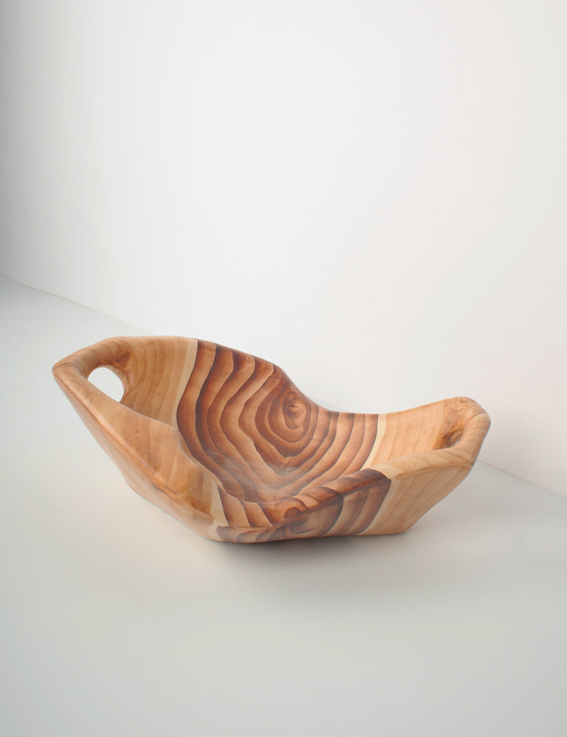 Vallauris (France) Grande coupe vintage effet bois