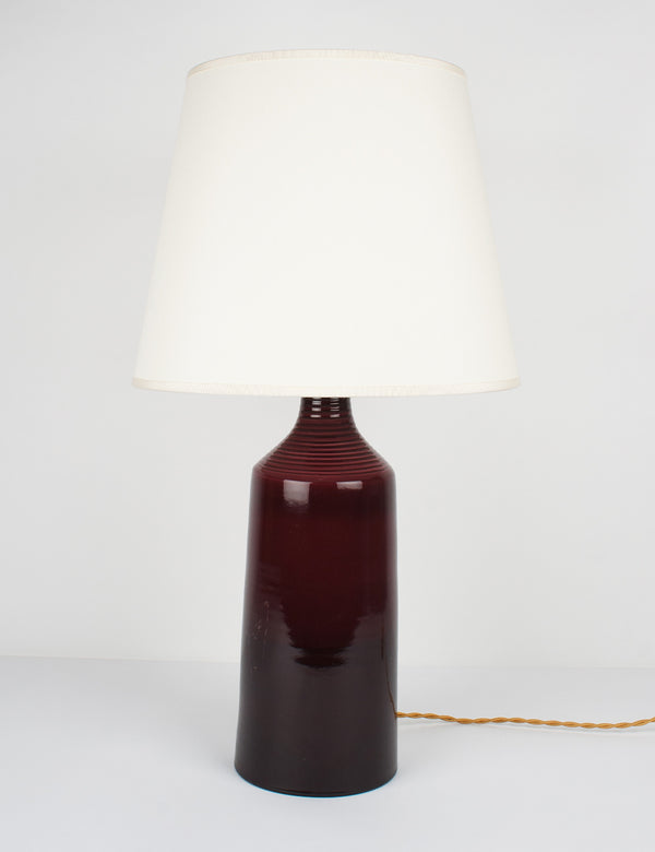Large plum bottle lamp