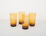 Large vintage amber glasses