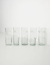 Grands verres vintage transparents