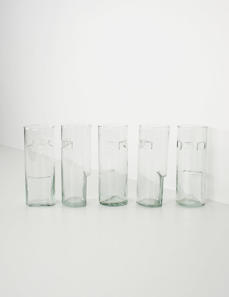 Grands verres vintage transparents