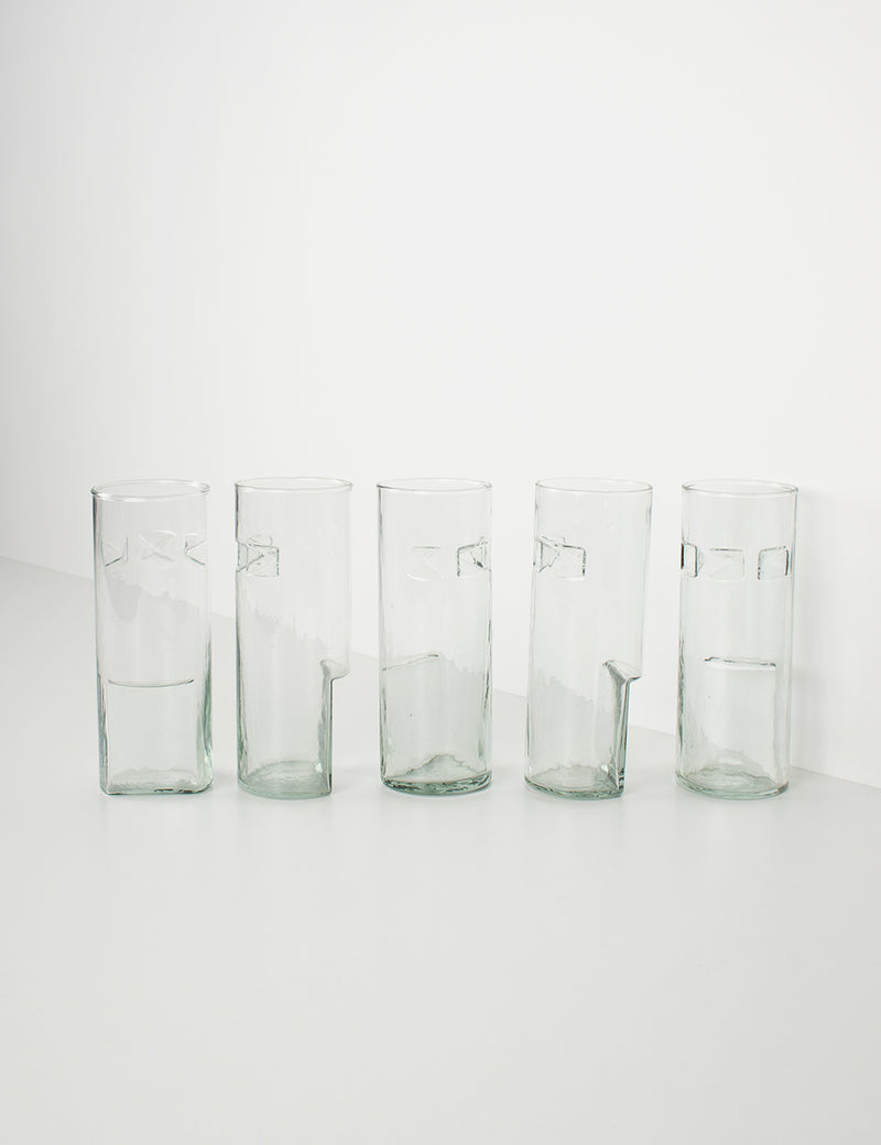 Grands verres vintage transparents