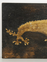 Huile sur bois “Dragon or”