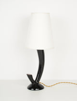 Lampe vintage forme libre noire & rouge