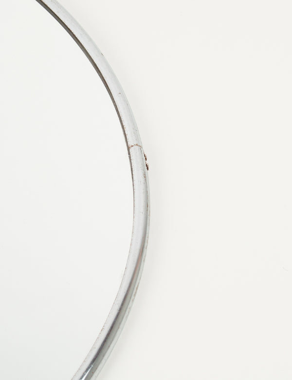 Miroir circulaire en acier chromé