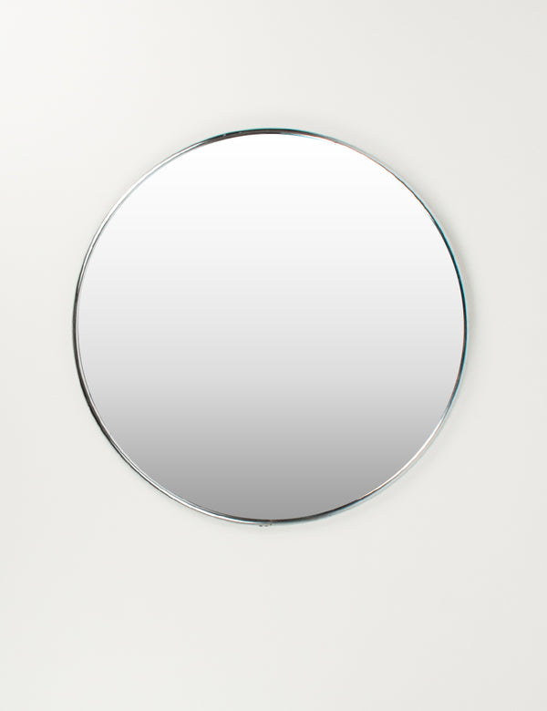 Miroir circulaire en acier chromé