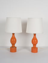 Pair of small vintage bedside lamps Philippe Capelle