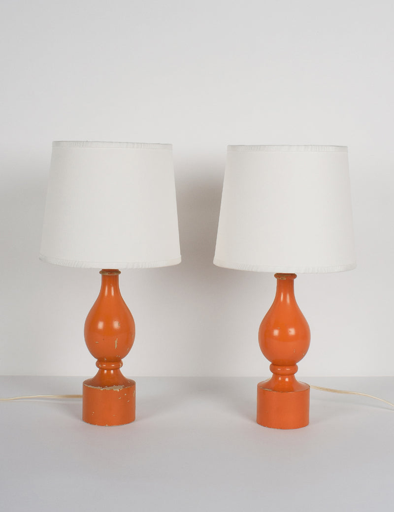 Pair of small vintage bedside lamps Philippe Capelle
