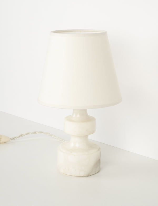 Small vintage marble bedside lamp