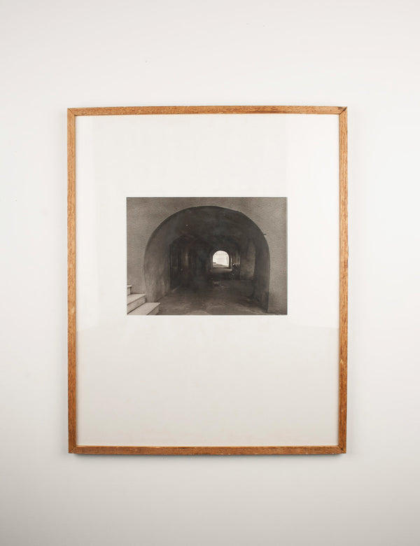 Vintage photograph Dark arched passageway