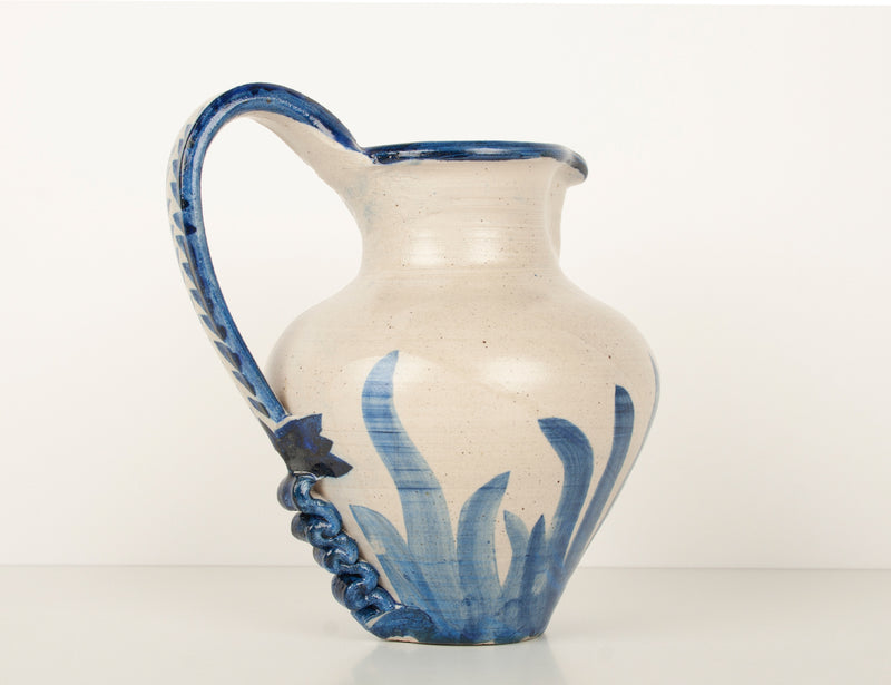 Vintage blue foliage pitcher