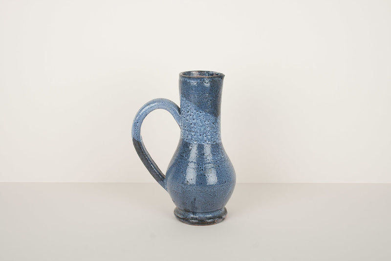 Vintage blue-grey handmade pitcher