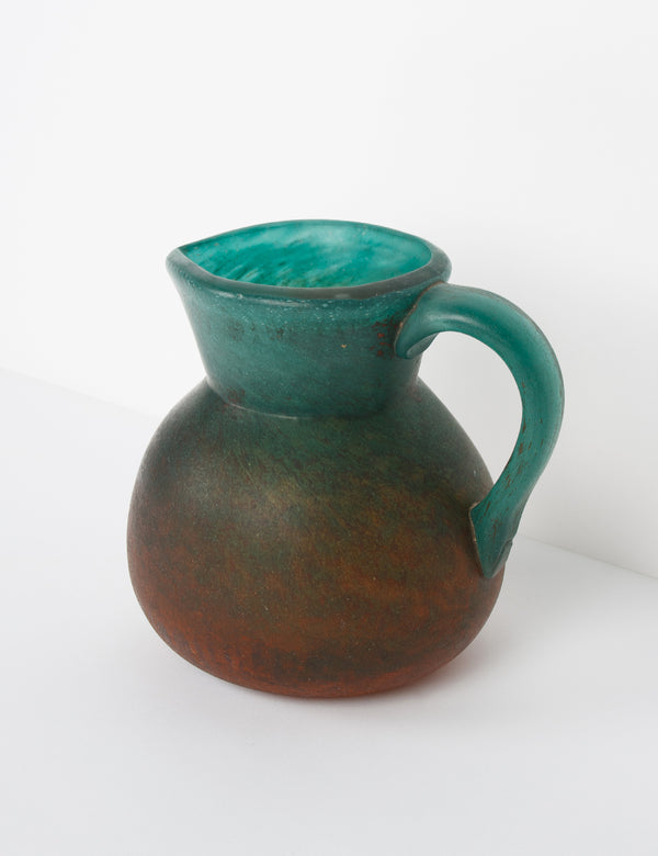 Vintage green & brown gradient jug