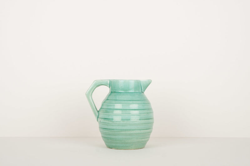 Orchies (France) Vintage wavy green water pitcher