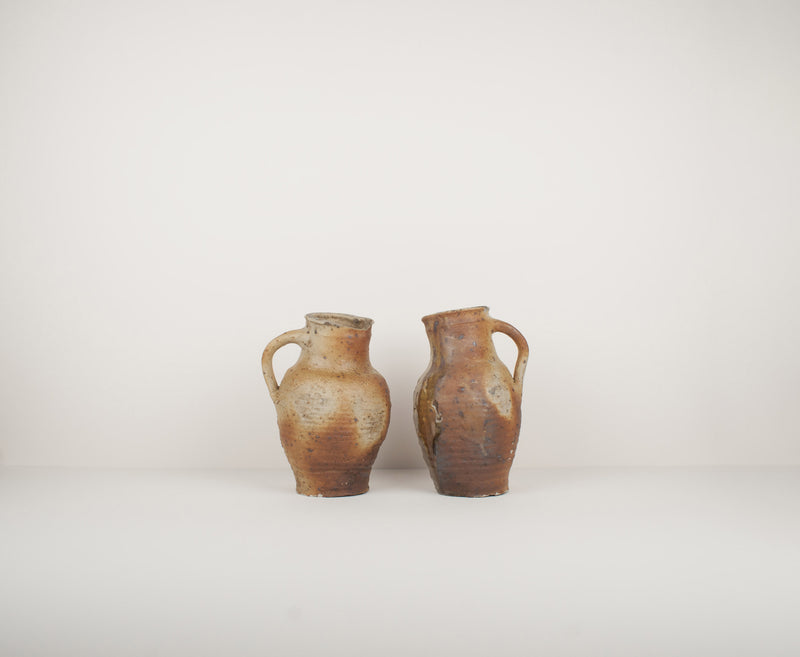 Decorative antique jugs from Normandy France  