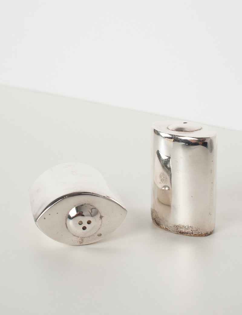 Silver plated salt and pepper shakers