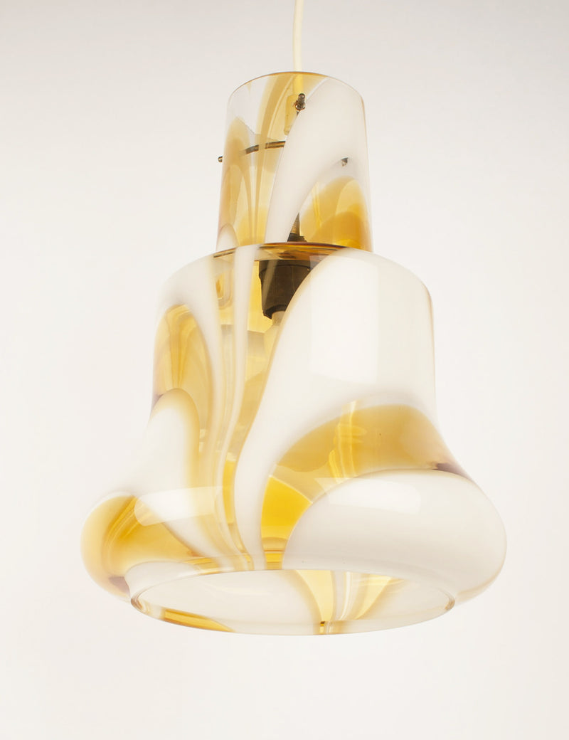 Jasper yellow & white vintage hanging lamp