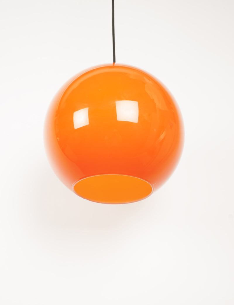 Suspension vintage sphère orange