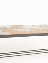 Modernist flamed stoneware coffee table