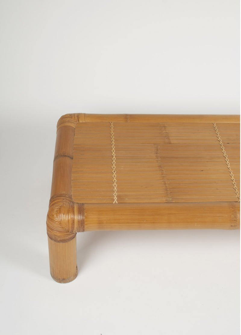Table basse vintage bambou