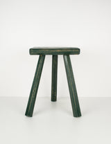 Tabouret de ferme tripode vert