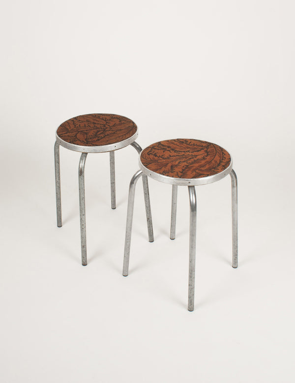 Upholstered vintage stools