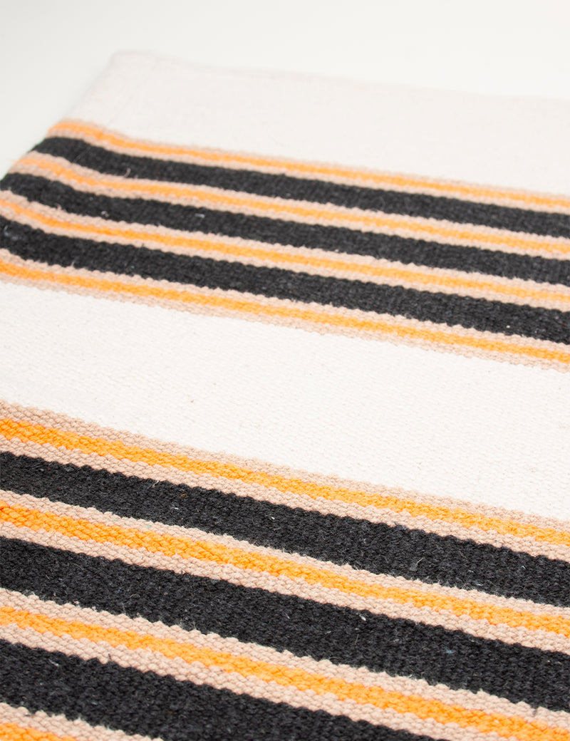 Orange & brown striped carpet