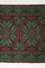 Vintage wool rug red green