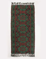 tapis vintage laine rouge et verte