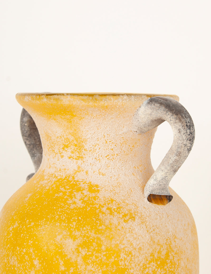 Vase amphore jaune murano