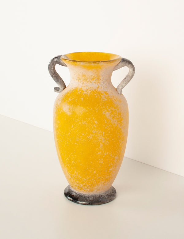 Vase amphore jaune murano