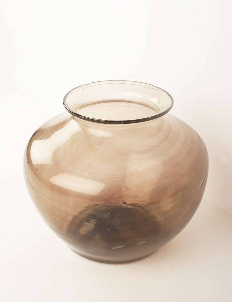Vintage black ball vase