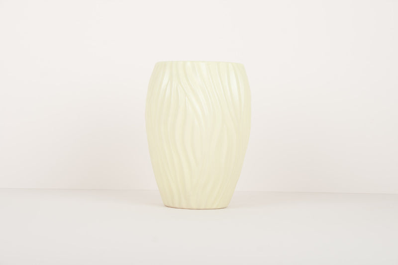 Pale yellow vintage vase