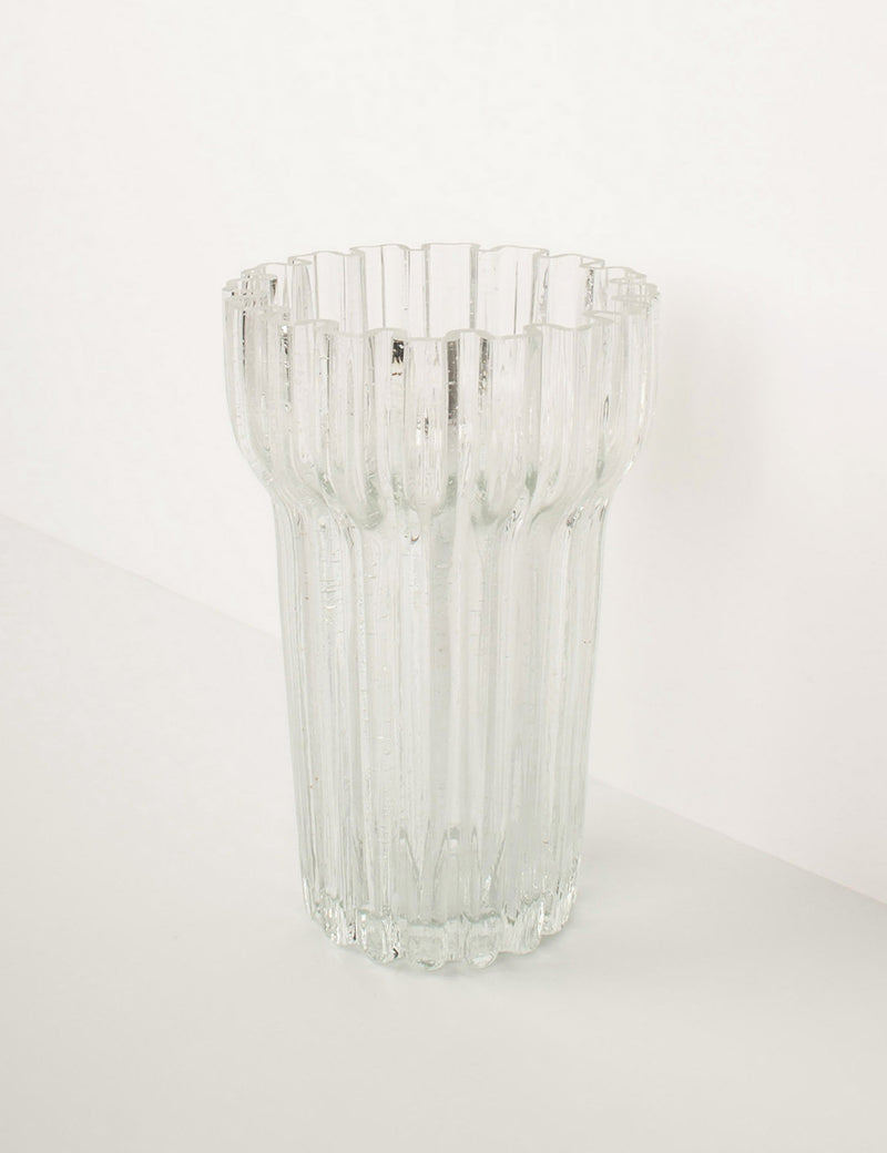 Scandinavian vintage glass vase from the 70s