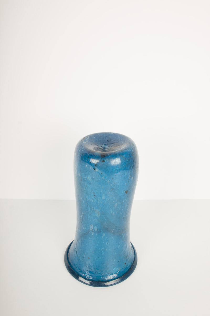 Vase vintage syrien bleu azur